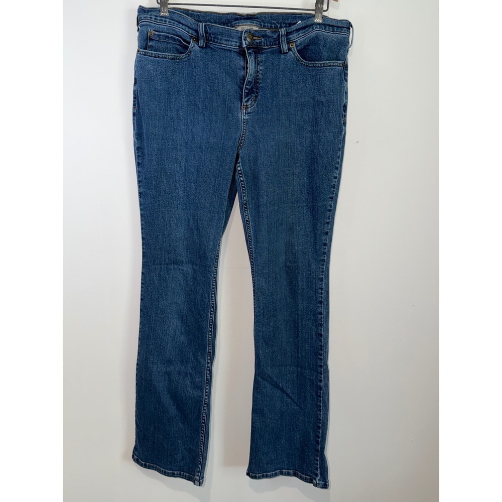 Duluth Trading Co Womens Daily Denim Bootcut Jeans Blue Size 16 x 33 Medium Wash